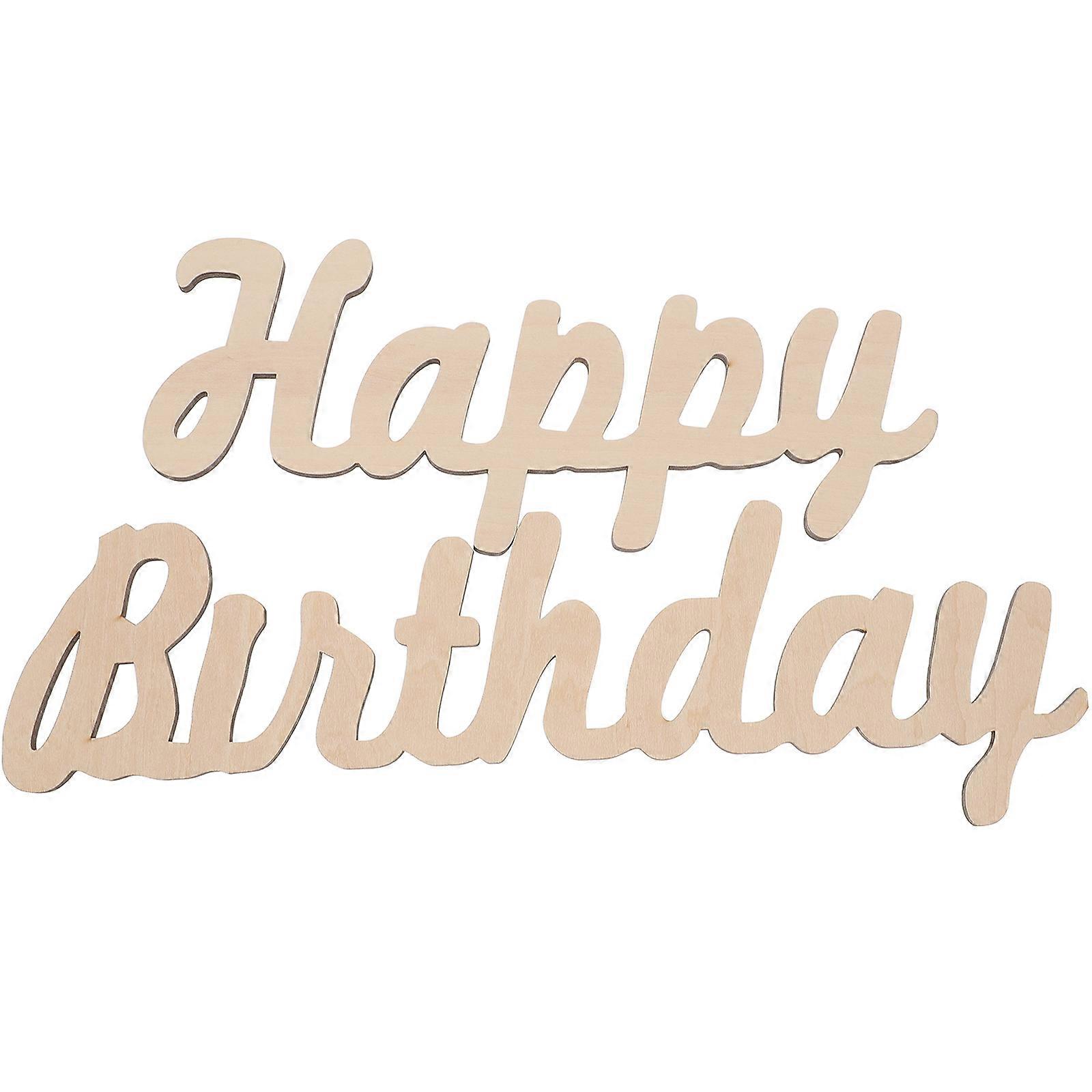 Wooden Letter Board Decoration Tag Set for Birthday Home Office Celebrations – Fun Khaki Layout Prop with Safe Font Design for All Ages