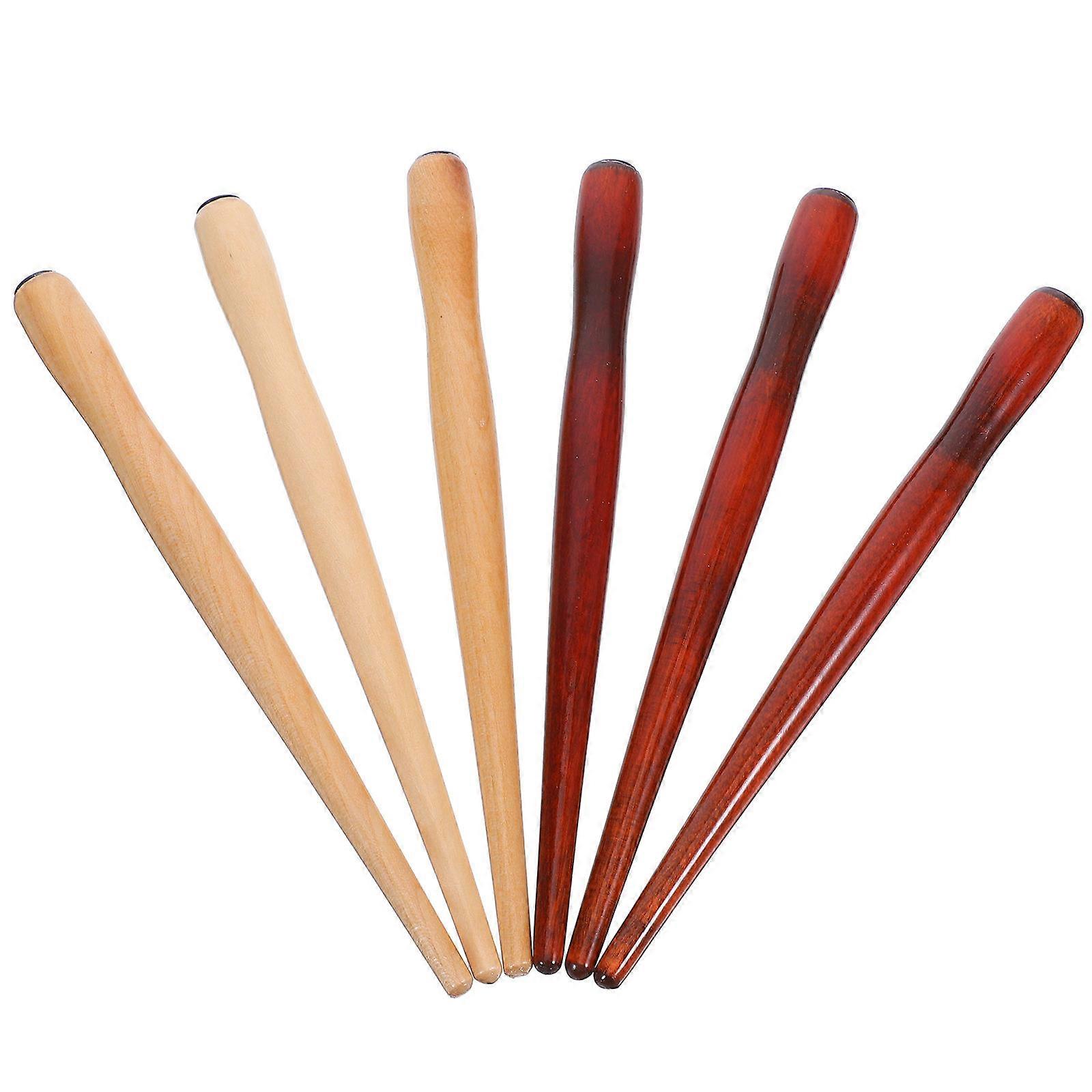 Wooden Dip Pen Holders (6pcs) for Comic Drawing & Calligraphy – Durable Nib Holders with Smooth Surface for Artists, Students & Hobbyists