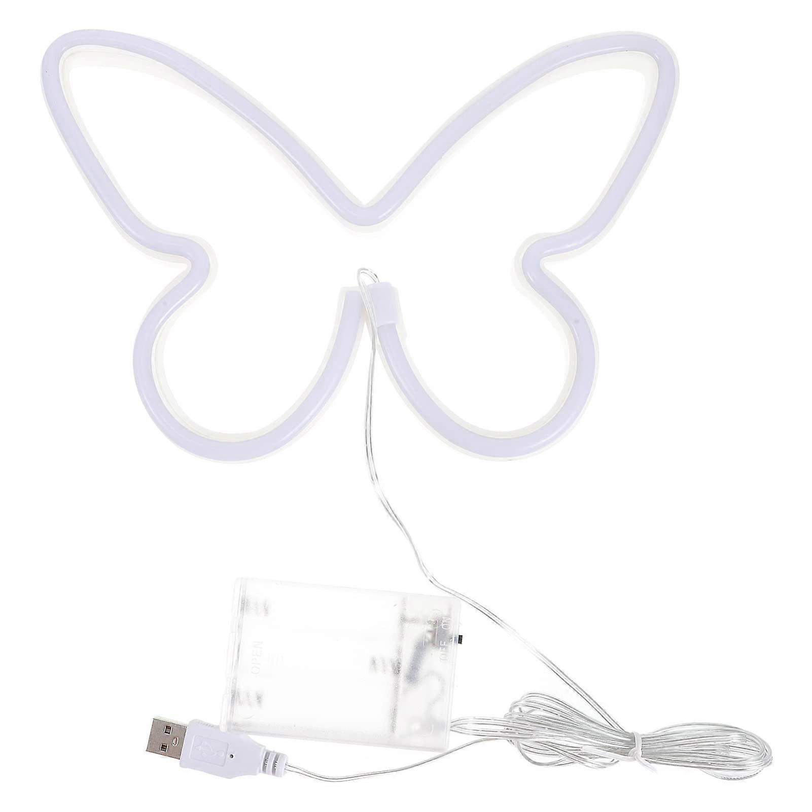 LED Butterfly Creative Wall Light Battery-Operated USB-Powered Decorative Table Lamp For Bedroom Romantic and Robust