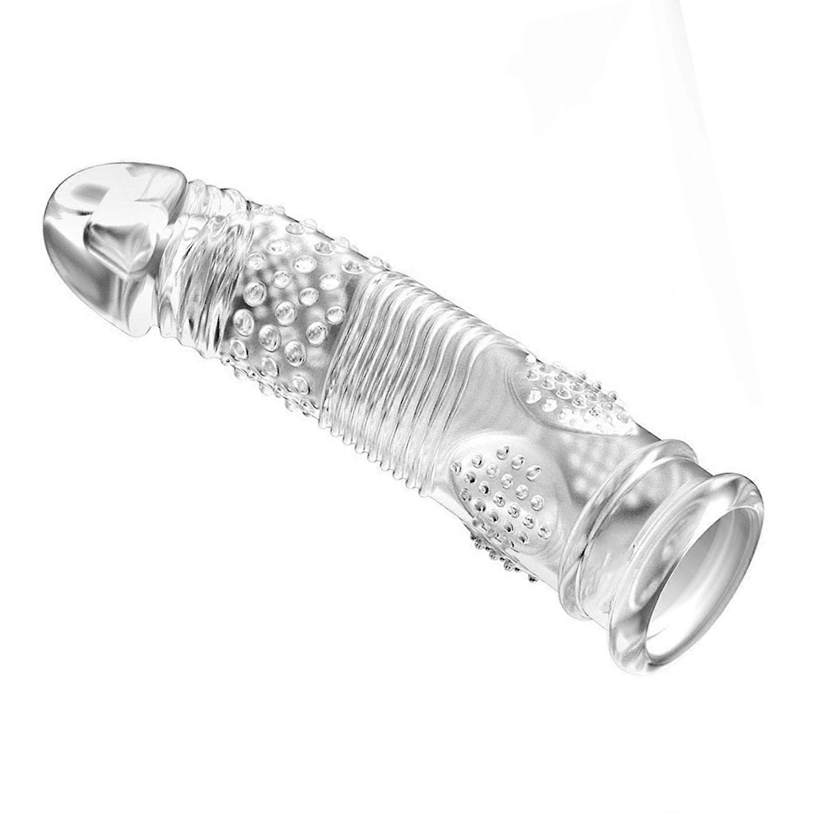 Préservatif masculin à extension type B, filetage pointillé, manchon en latex souple