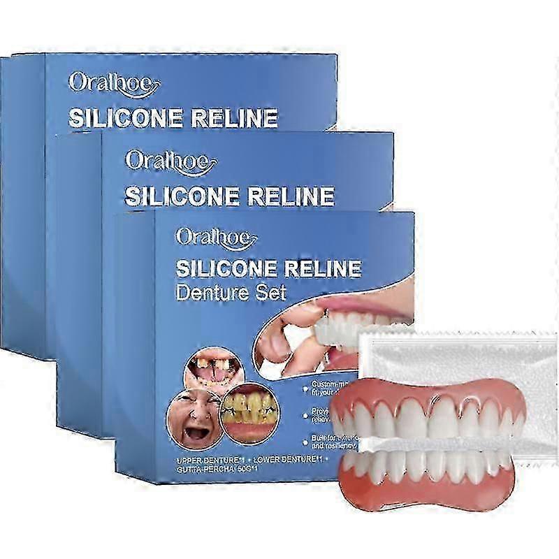 Soft Denture Reline Kit Smile Comfortable Material Braces Reusable Natural Temporary Fillings Teeth-modifying Braces Teeth Set
