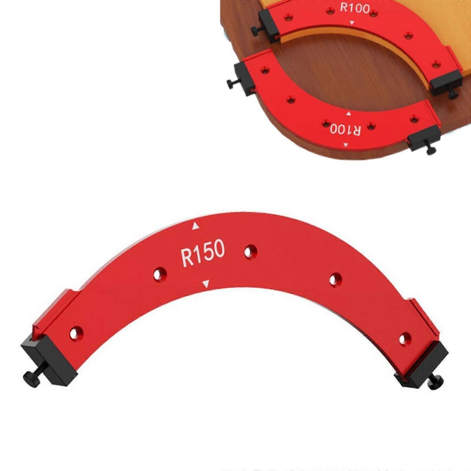 Round corner radius templates for woodworking, corner radius jig, wood board curve tool, auxiliary cutter, aluminum (R150)