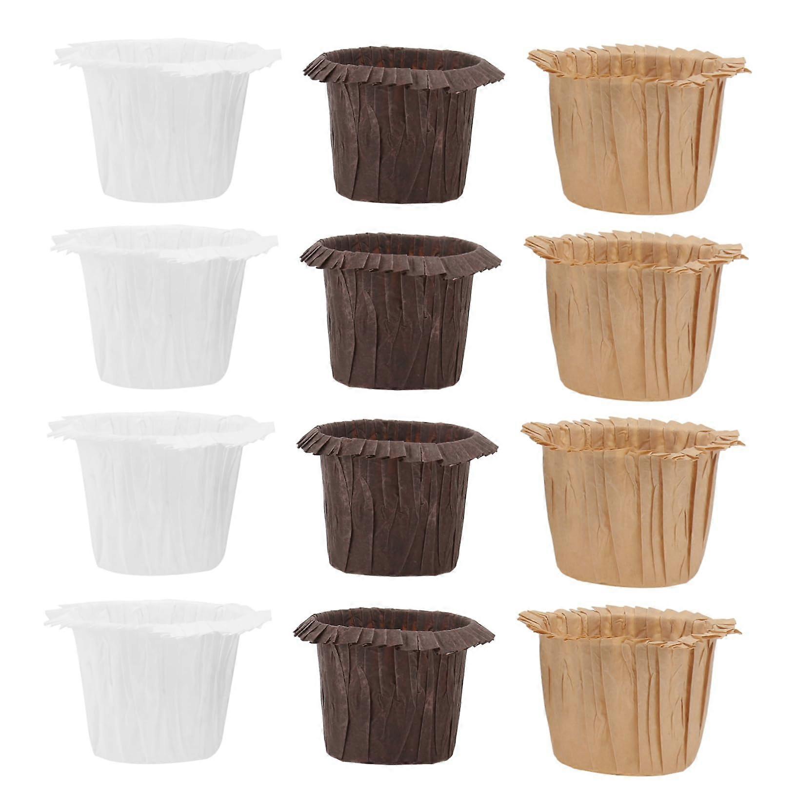 90pcs Hat Shaped Muffin Cups Mixed Color Paper Dessert Cup Liners for Baking Oil Cupcake Cases for Daily Use and Parties Quality Paper Material