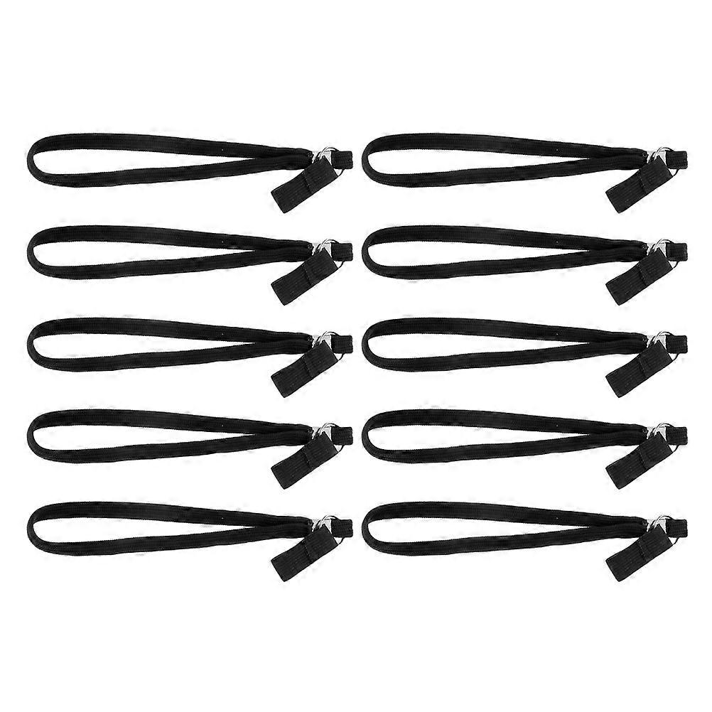 10Pcs Walking Cane Rope for Holding Use Black Comfortable Wrist Straps