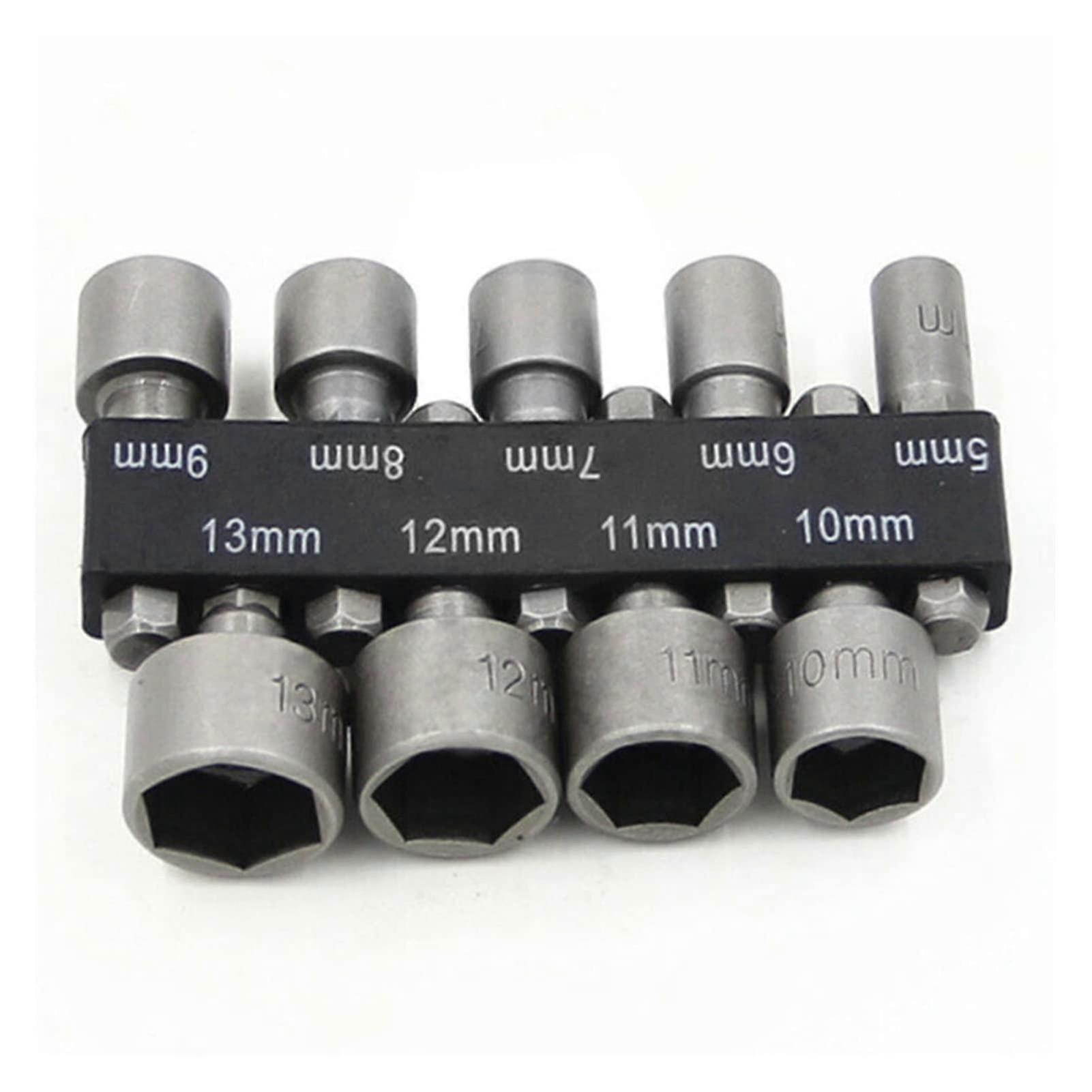 9 Pcs Adapter Wrench Screw Tool Parts Power Nut Driver W/Hex Shank For  Hand Tools Accessories Multifunctional sleeve Sleeve Wrenches