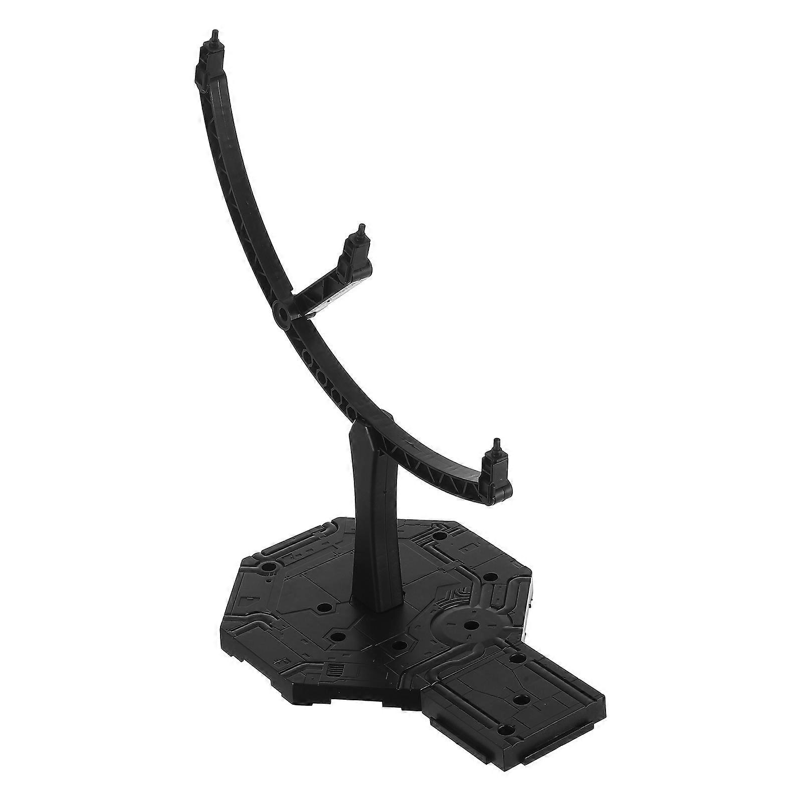 Action Figure Display Stand with Stable Support for Anime Scene Recreation Black Plastic