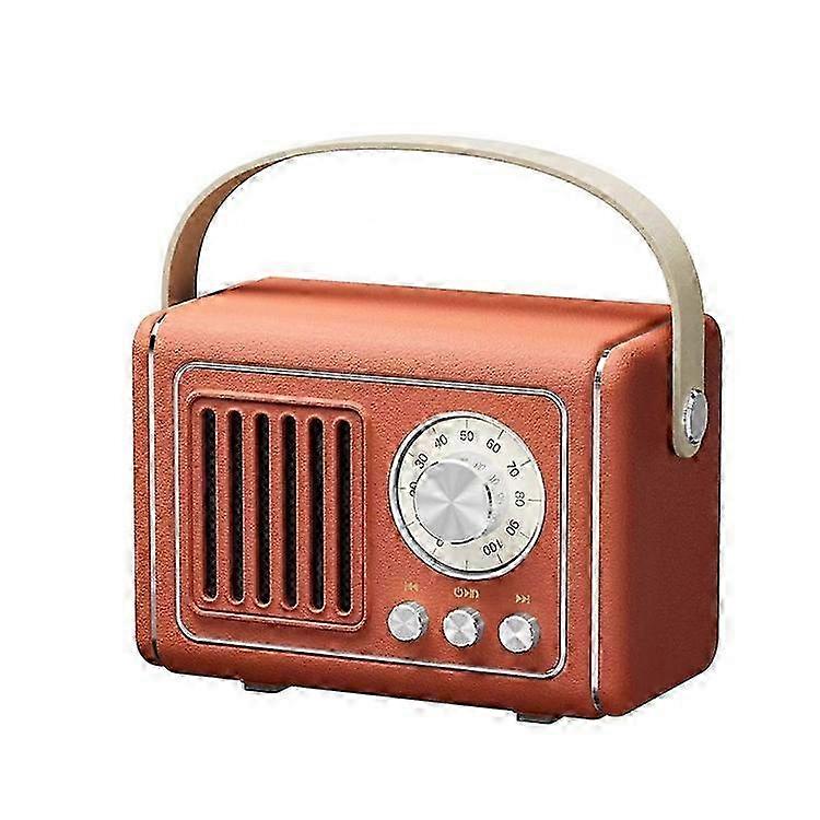 Retro P19 Bluetooth Speaker with FM Radio Design, Wireless Music & Subwoofer Handle