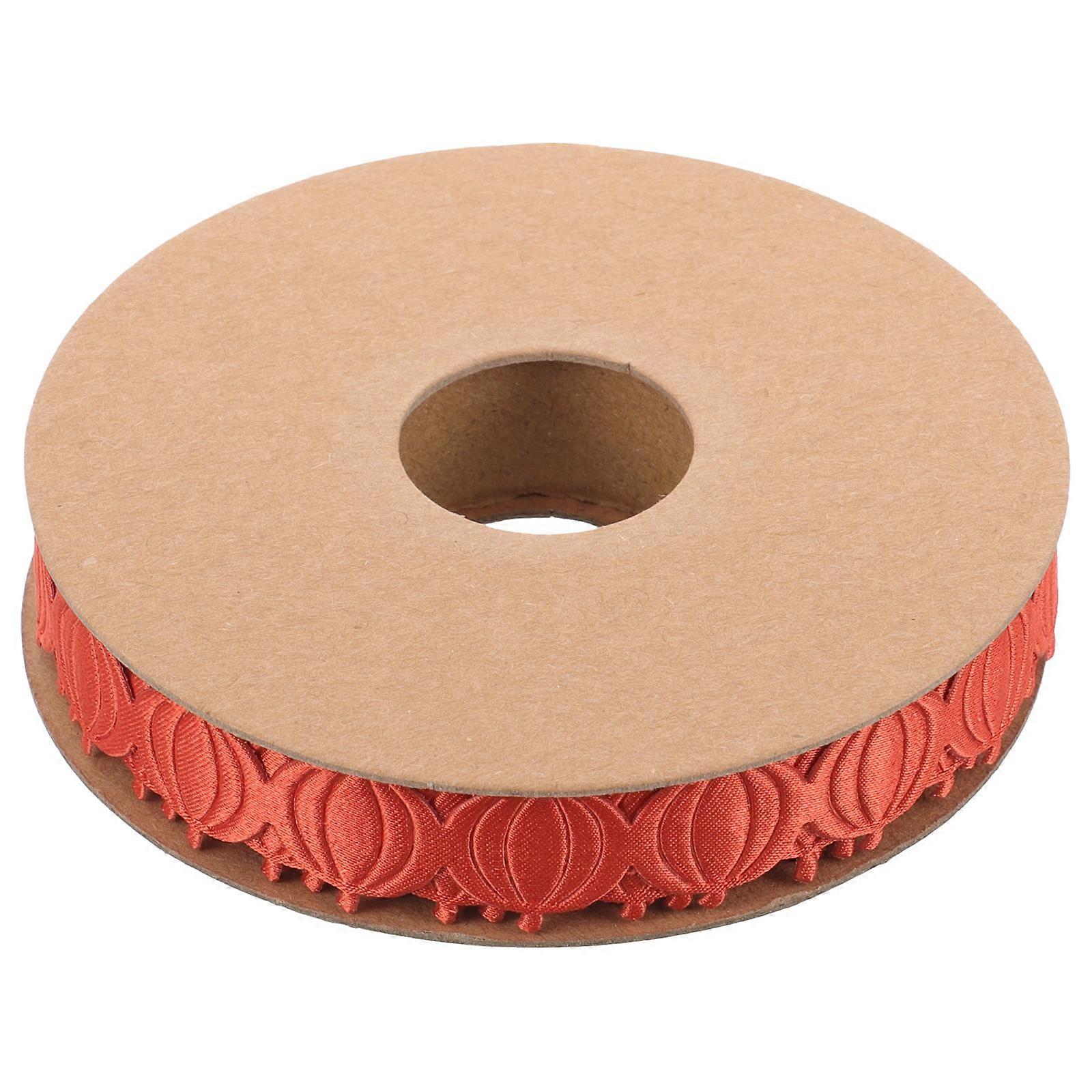 Fall Decorative Ribbon Durable Pumpkin Design for Wrapping, Harvest Festival & Autumn Party Ornaments