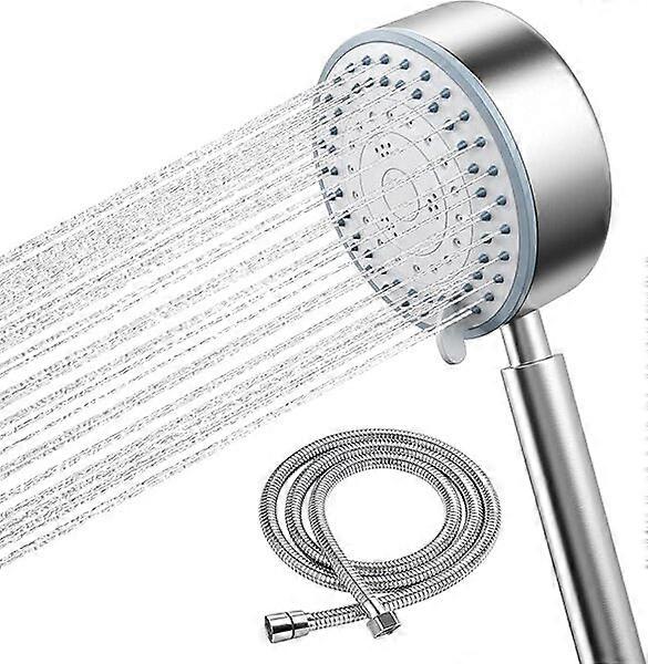 Water-saving shower head, 1.5M high-pressure hose, 5 modes for water saving