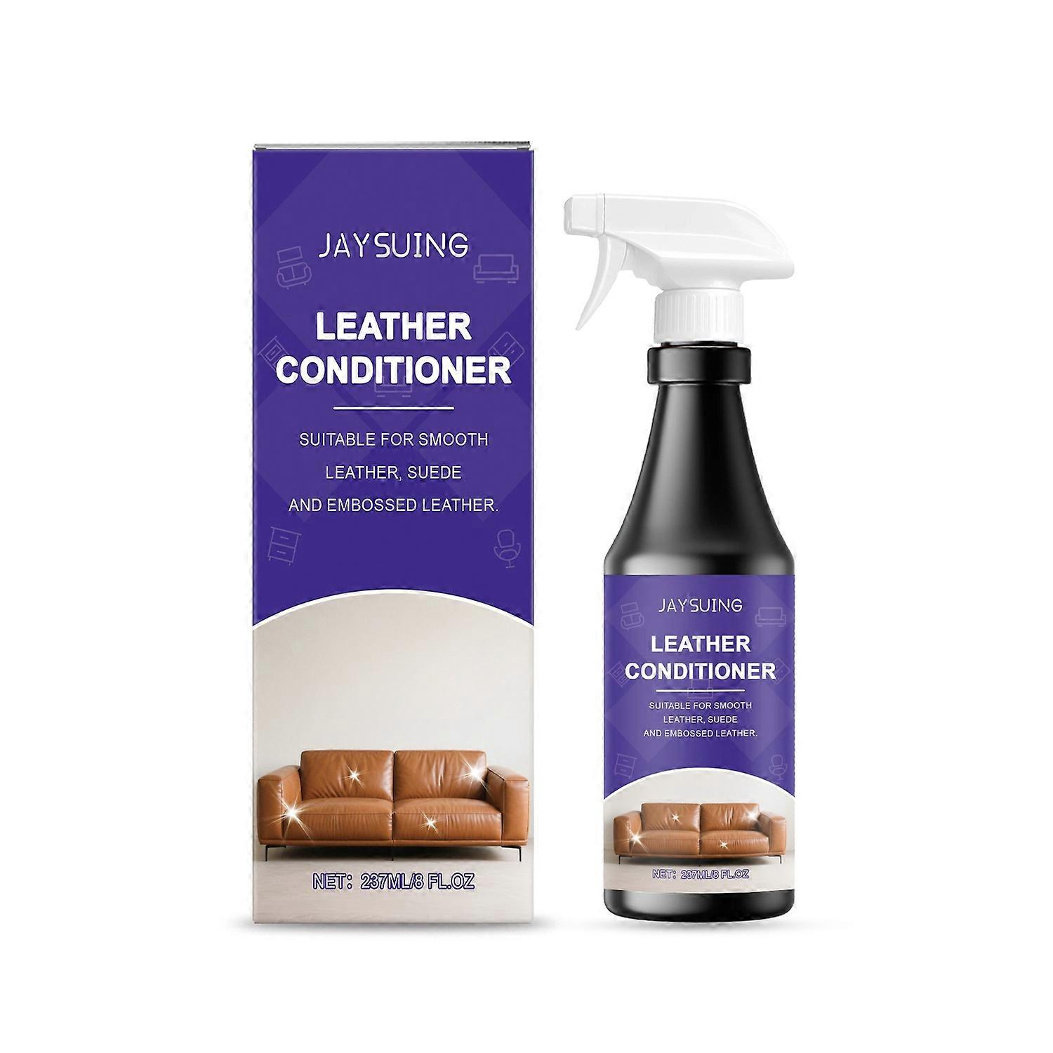 1-6x JAYSUING Leather Conditioner 237ml Deep Cleaning Stain Removal Cleaner Spray for Shoes Bags Fur