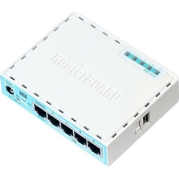 Mikrotik RB750GR3 Gigabit Ethernet verbundener Router Türkis, weiß