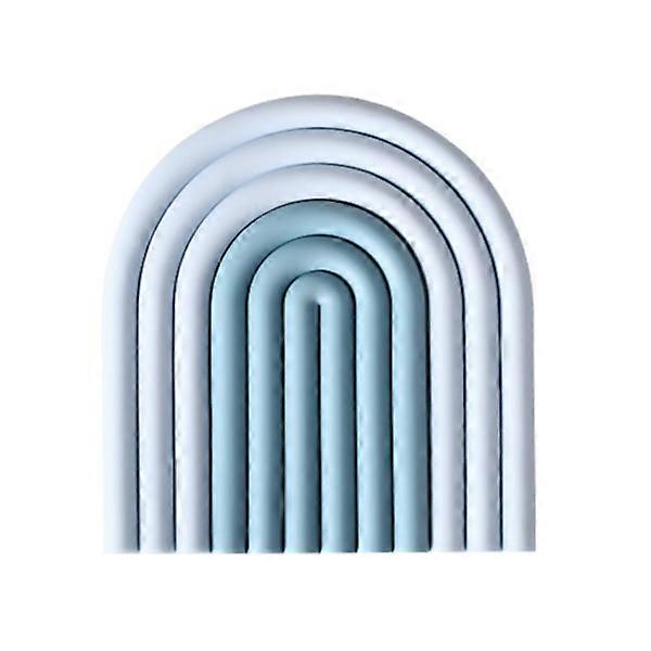 Rainbow Shaped Heat Resistant Stylish and Reliable Placemat Non-Slip Silicone Table Mat Cup Coaster for Home - Blue