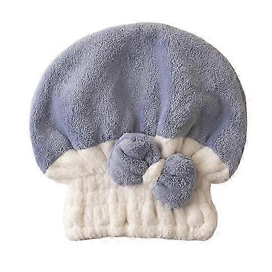 Hair Drying Hat with Elastic Band Super Absorbent Quick-drying Thickened Less Frizz Bow Decor Hair-drying Cap Drying Head Wrap Home Travel Use