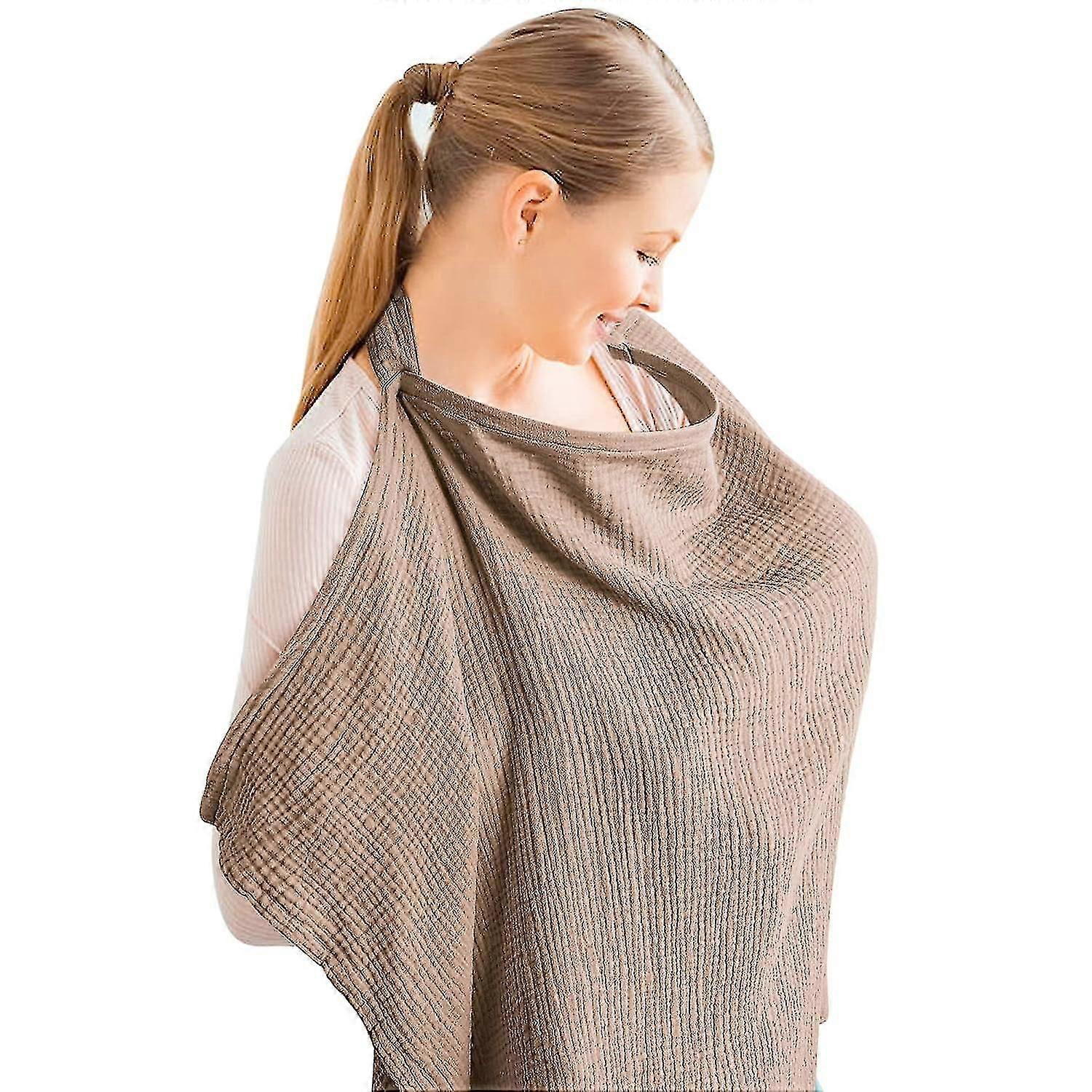 Bebek Emzirme için Hemşirelik Örtüsü, Anne Emzirme Önlüğü İçin Sert Çemberli Nefes Alabilir Pamuklu Emzirme Örtüsü