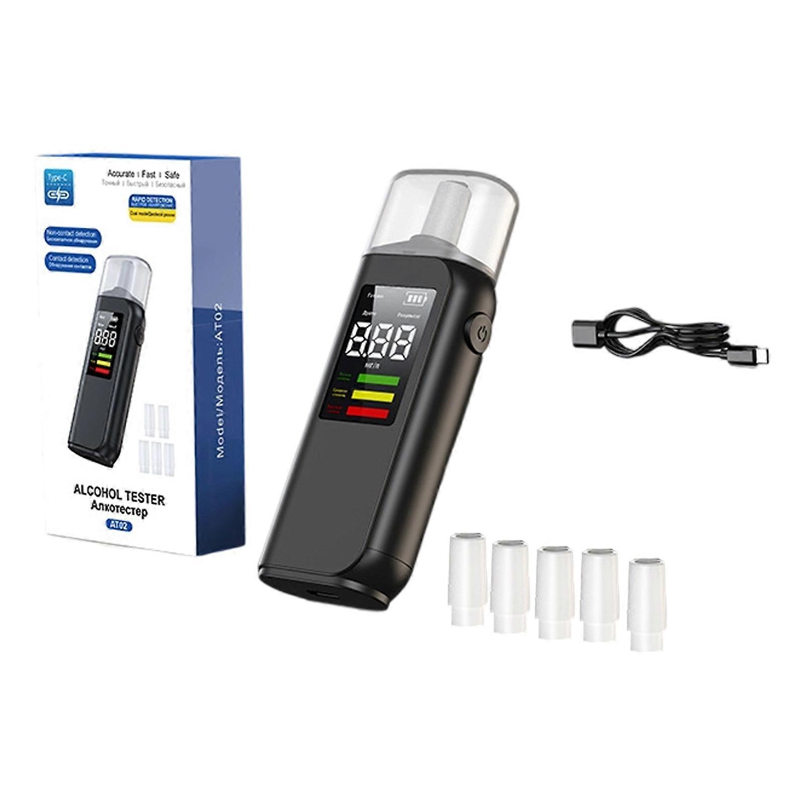 Breathalyzer Digital Alcohols Tester Detectors Breath Analyzers Alerts with LED Display for Driver Multicolor
