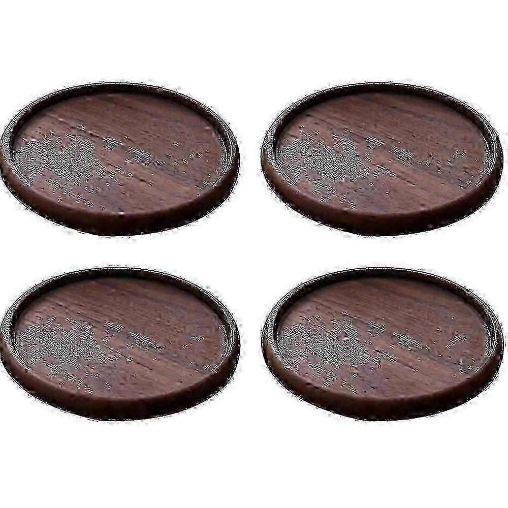 2025 Absorbent Acacia Wood Coasters for Drinks with Non-Slip Base