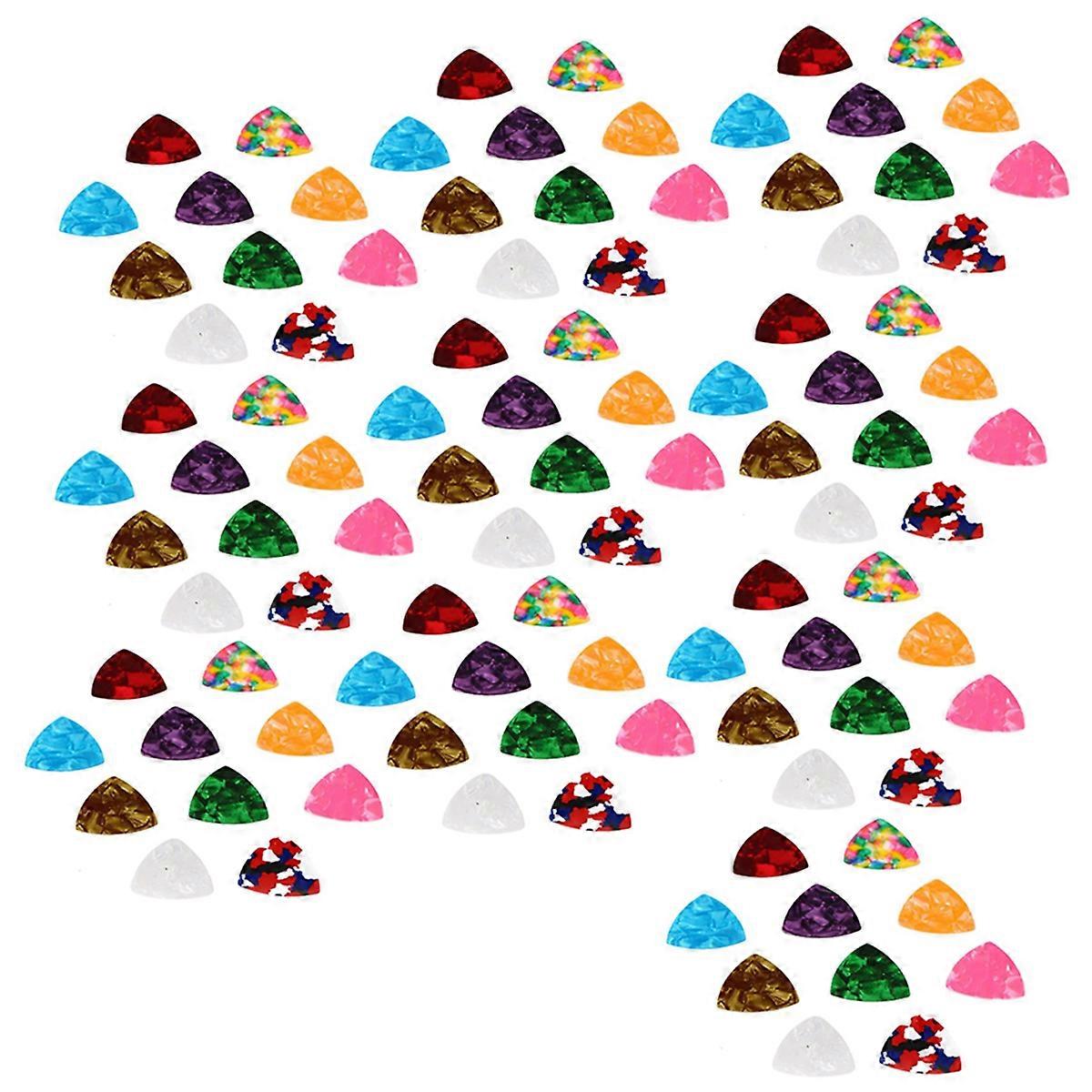 100Pcs Colorful Guitar Pick Celluloid Guitar Pick Abstract Art Pick Plectrum for Acoustic Electric Guitar Ukulele Bass,B