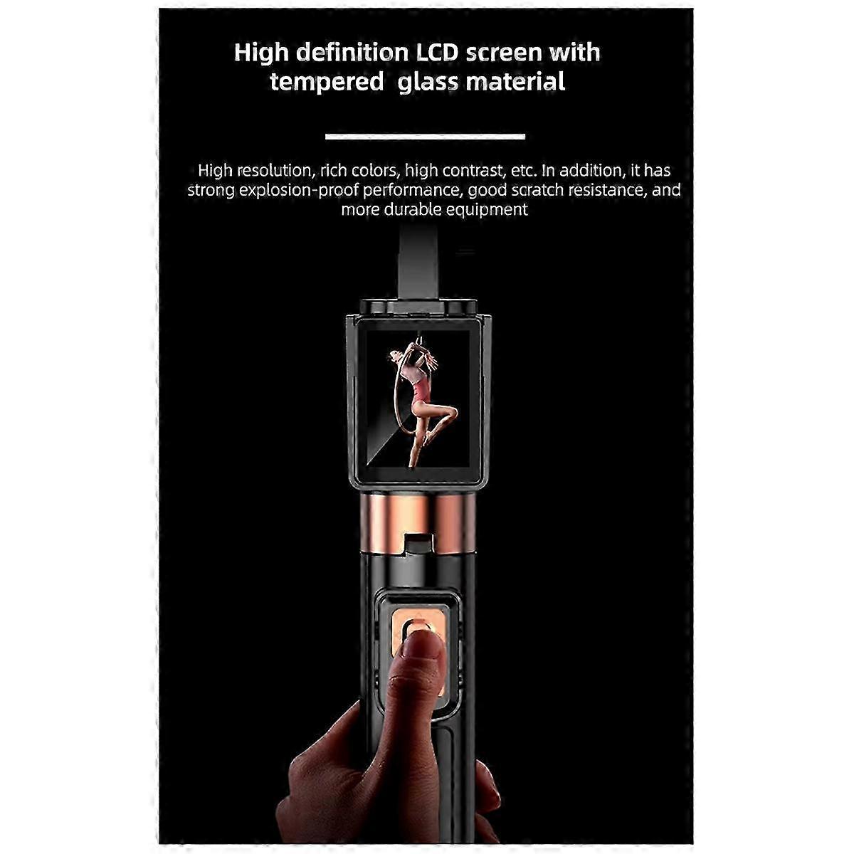 CL07 Screen Mirroring Selfie Stick WIFI Projection Screen Tripod Real Time Display Selfie Monitor fo