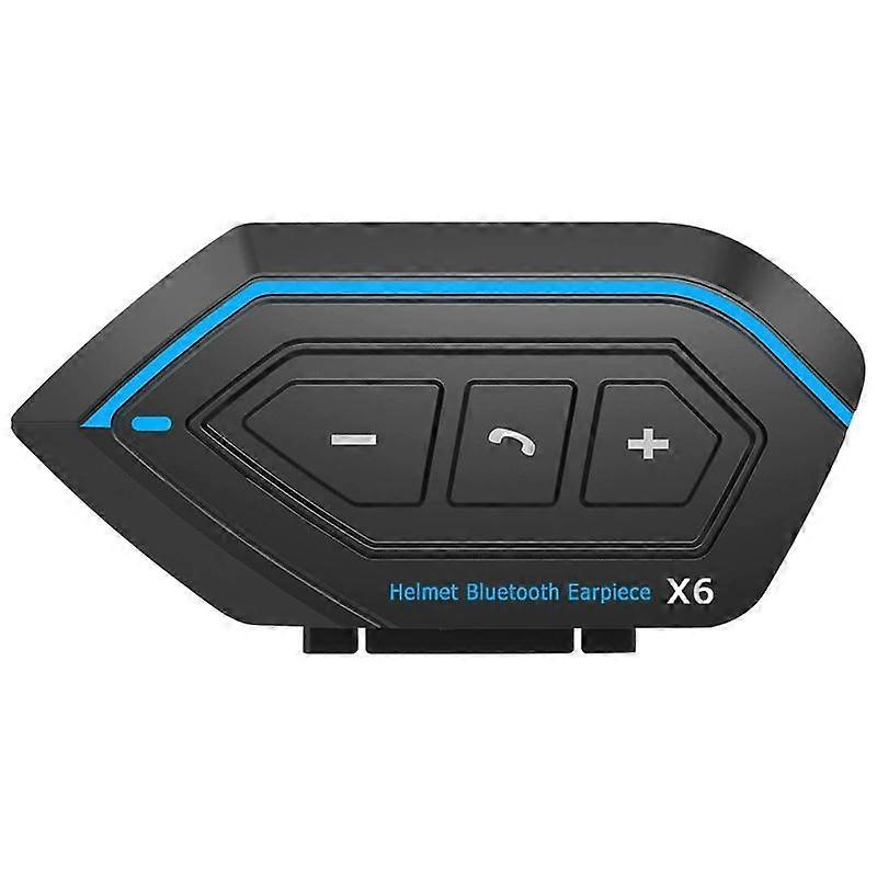 Bluetooth 5.0 Helmet Headset with Soft Mic, Waterproof Intercom, Universal Pairing, for Motorcycle and Skiing(Black)