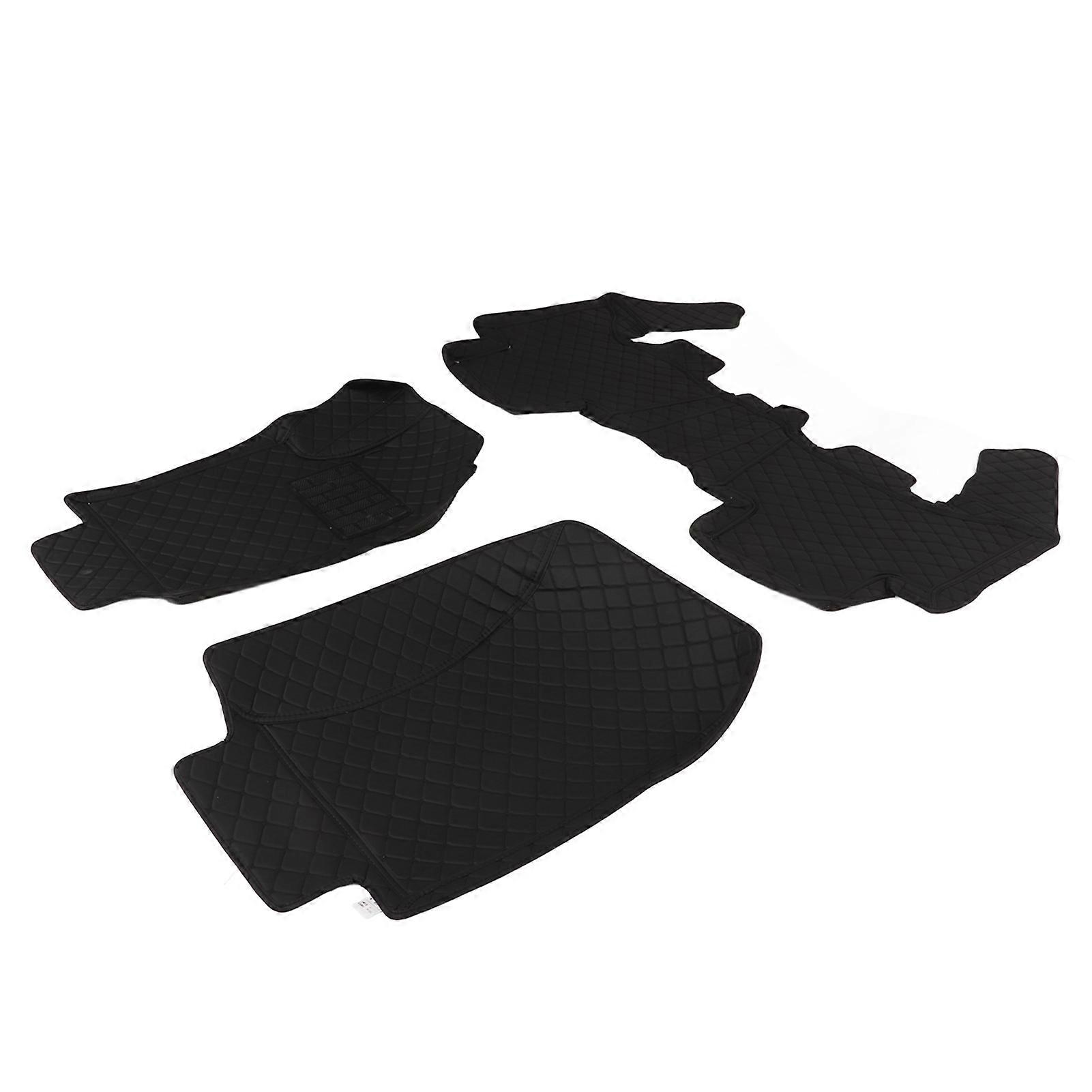Black PU Leather Car Floor Mats Replacement for 4Runner 2014