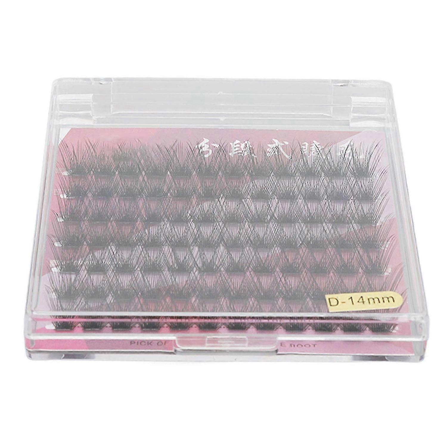 2025 Latest Model 84 Clusters 14mm False Eyelashes D Curly Dense Hair DIY Exte...