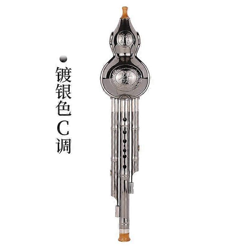 Chinese Hulusi Flute: Beginner Chinese Hulusi Flute C Key Gourd Instrument For Students Traditional Yunnan Wind Instrument For Practice