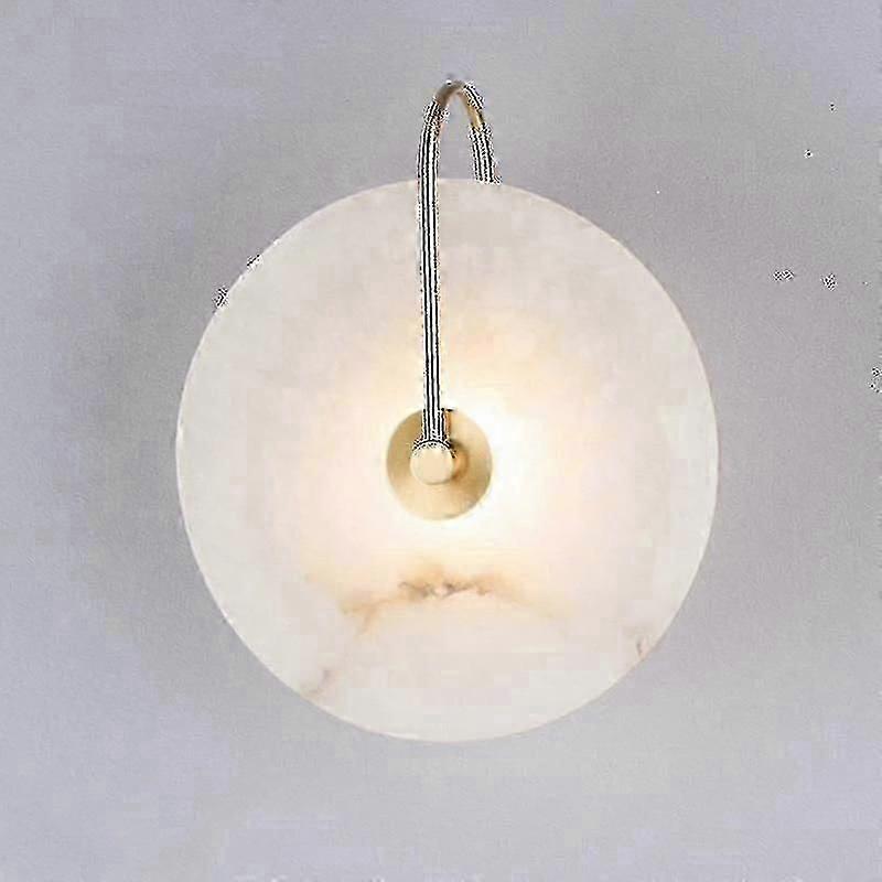 مصباح حائط LED مع ديكور رخامي إسباني طبيعي ، مصباح حائط منزلي حديث للتصميم الداخلي