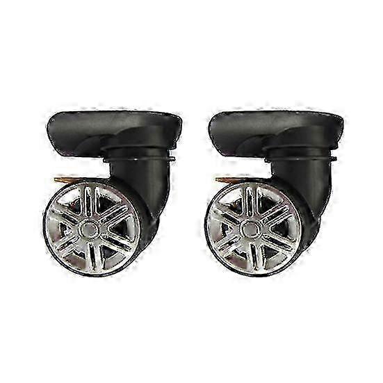 1 Pair Universal Replacement Wheels Low Noise Double-Row Large Size Trolley Case Luggage