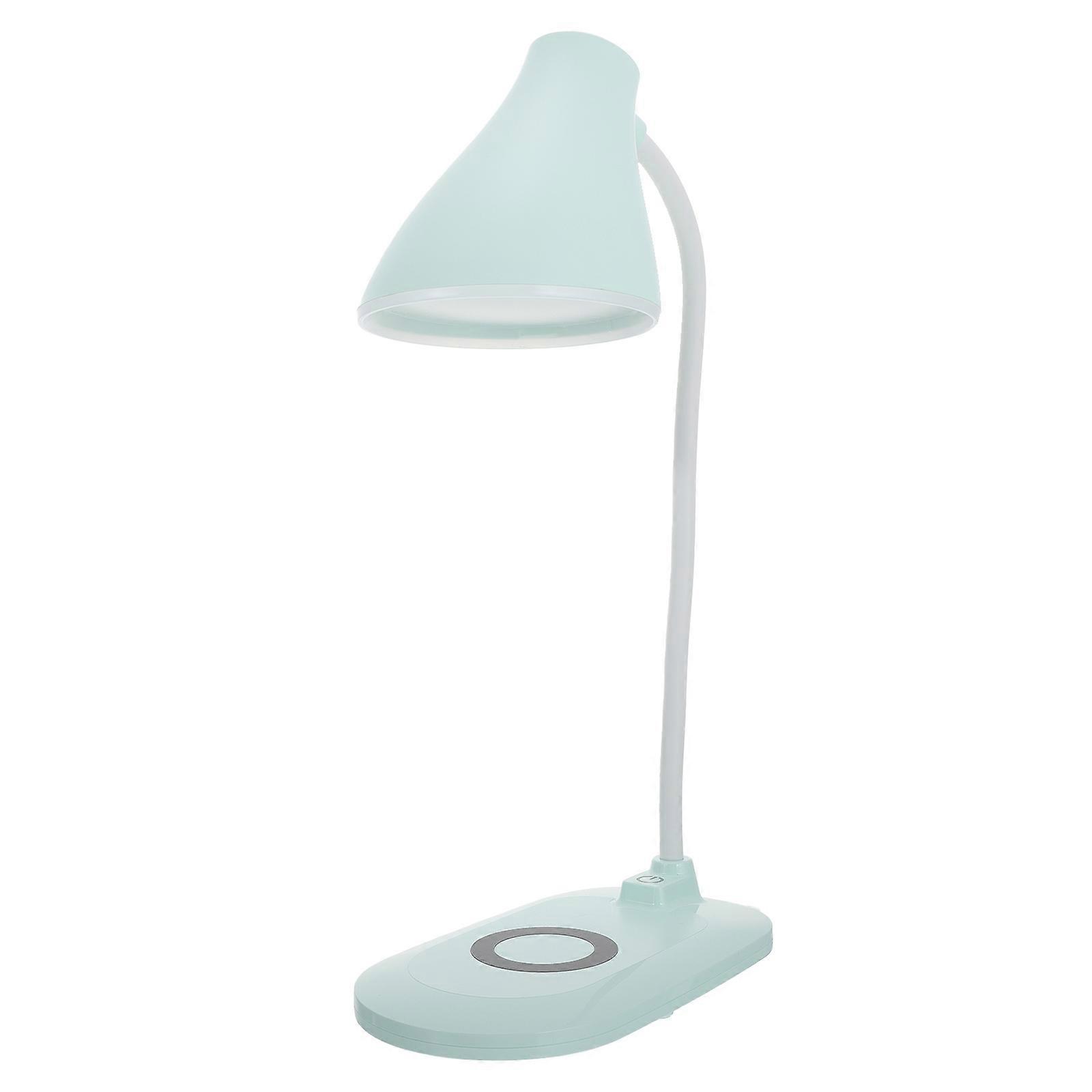 Wireless Charging Lamp for Bedroom Study and Office Green Plastic Touch Control 1Pc