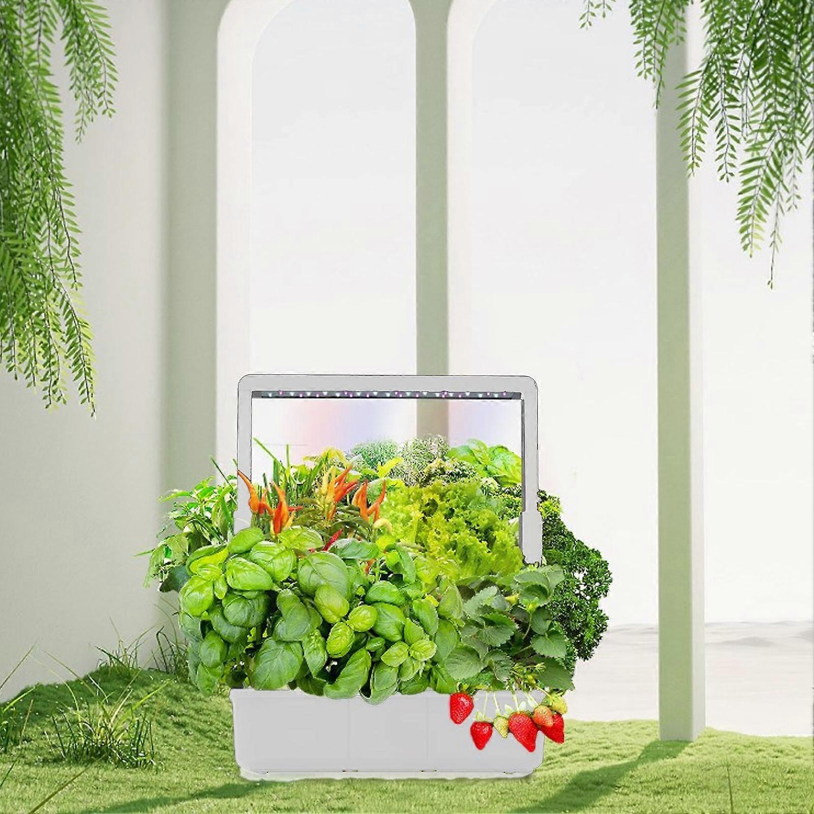 Garden Hydroponics Growing System LED Light Indoor White US Plug