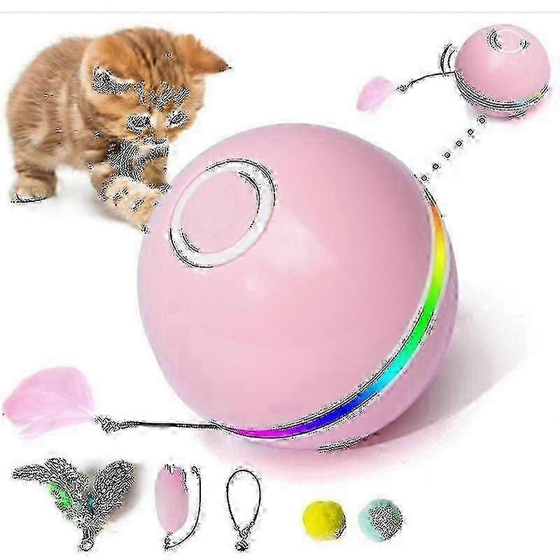 Cat Toys For Indoor Cats, Interactive Cat Toy Ball With Led Light And Catnip Toys For Cats Kitten Fu