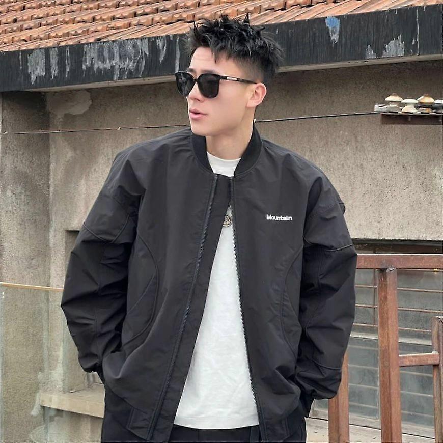 This Autumn And Winter Collection Features A Simple And Versatile Collarless Jacket For Men, A Loose And Casual Jacket, And Couple Baseball Jackets