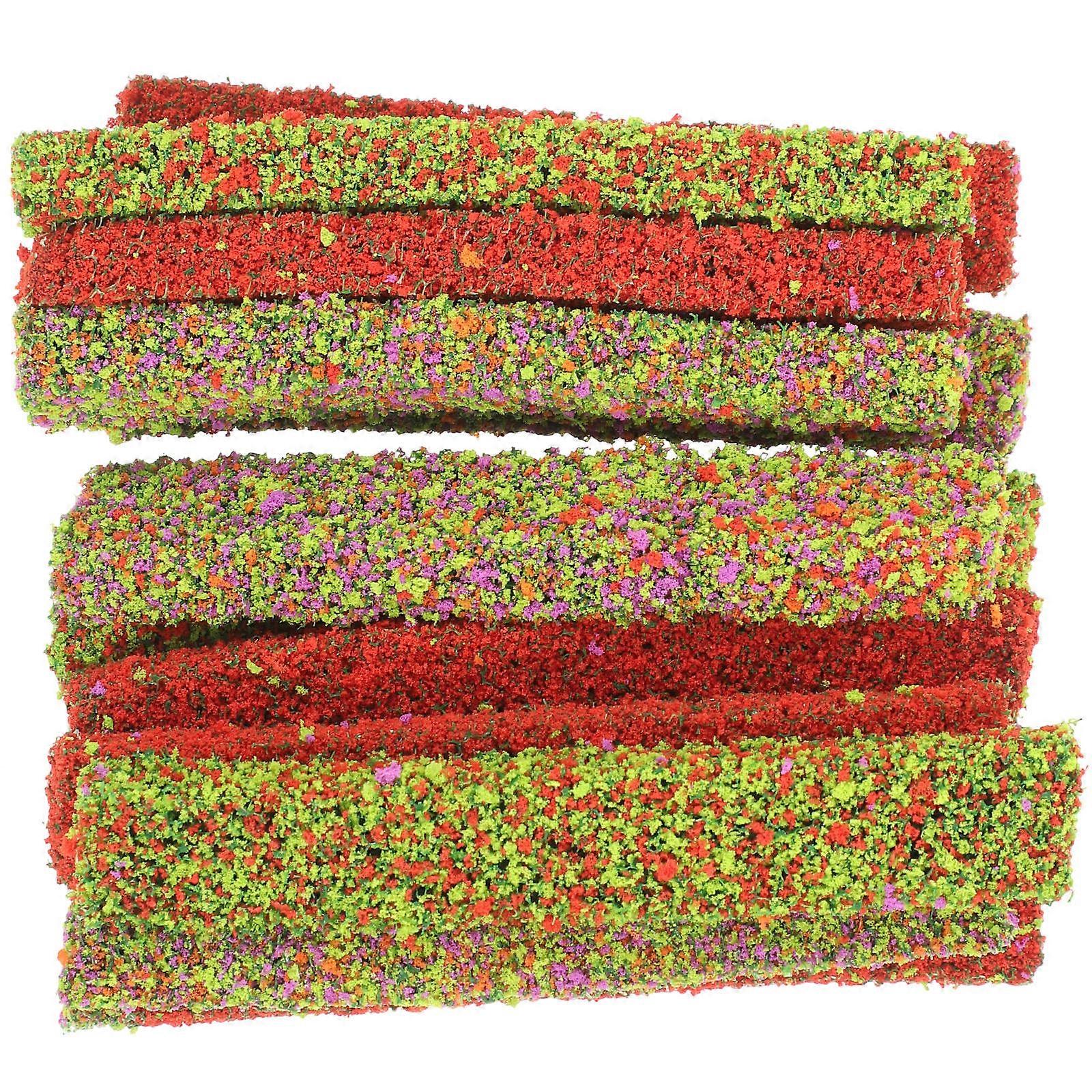 Miniature Shrub Strips 15Set for Sand Table Micro Landscape Train Railway Made of Multi Colored Sponge