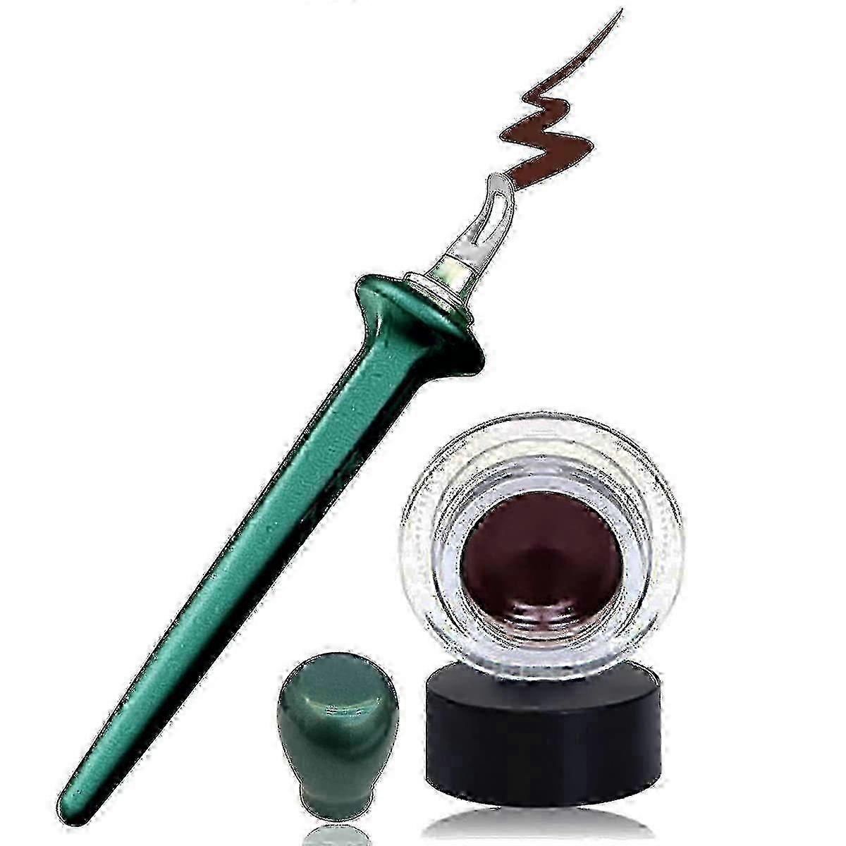 Eyeliner Applicator Kit, Silicone Eyeliner Tool with Eyeliner Cream, Reusable Silicone Eye Liner Tool Waterproof Eyeliner
