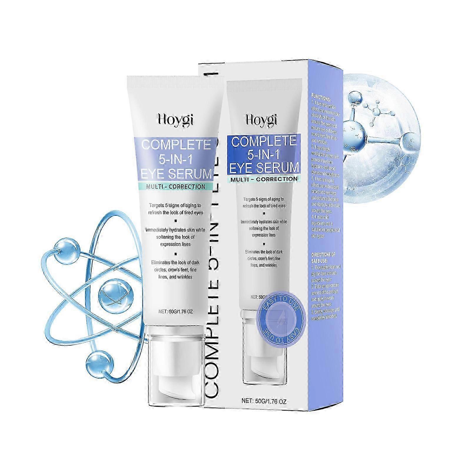 5-in-1 Eye Serum, Anti-Ageing Eye Cream, with Retinol and Hyaluronic Acid, Anti-Wrinkle Eye Cream, Firming Eye Care, for Dark Circles and Wrinkles, fo