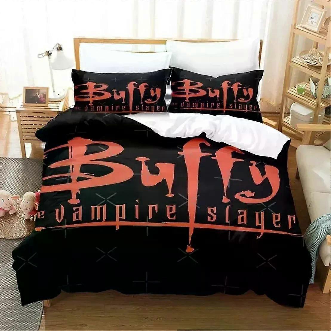 PIN2706 Buffy the Vampire Sengetøj Sæt 3D Print Buffy the Vampire Slayer Sengetøj Sæt Drenge Piger Voksen Soveværelse Dynebetræk Sæt