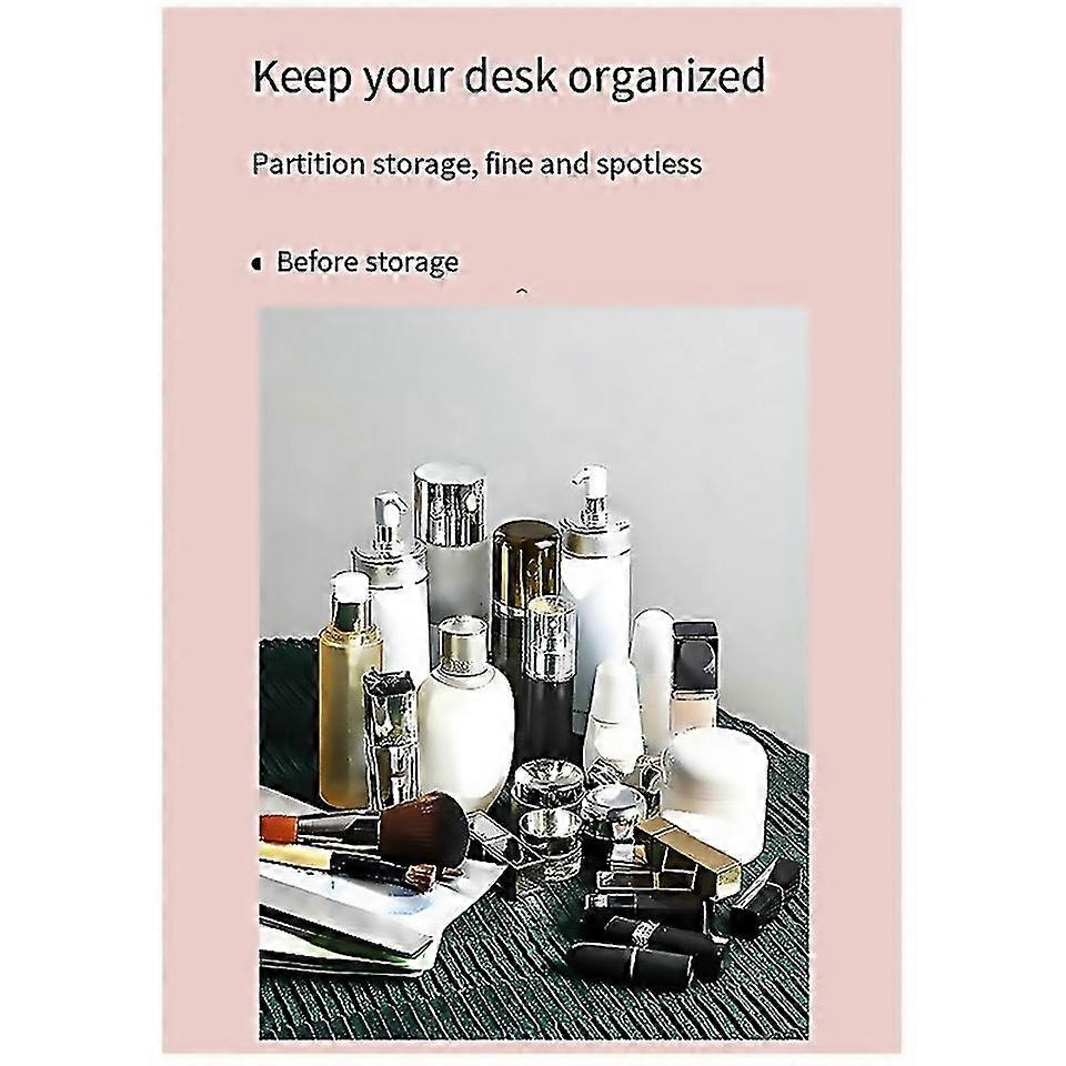 For Cosmetic Storage Box Makeup Dustproof Bathroom Storage Drawergreen