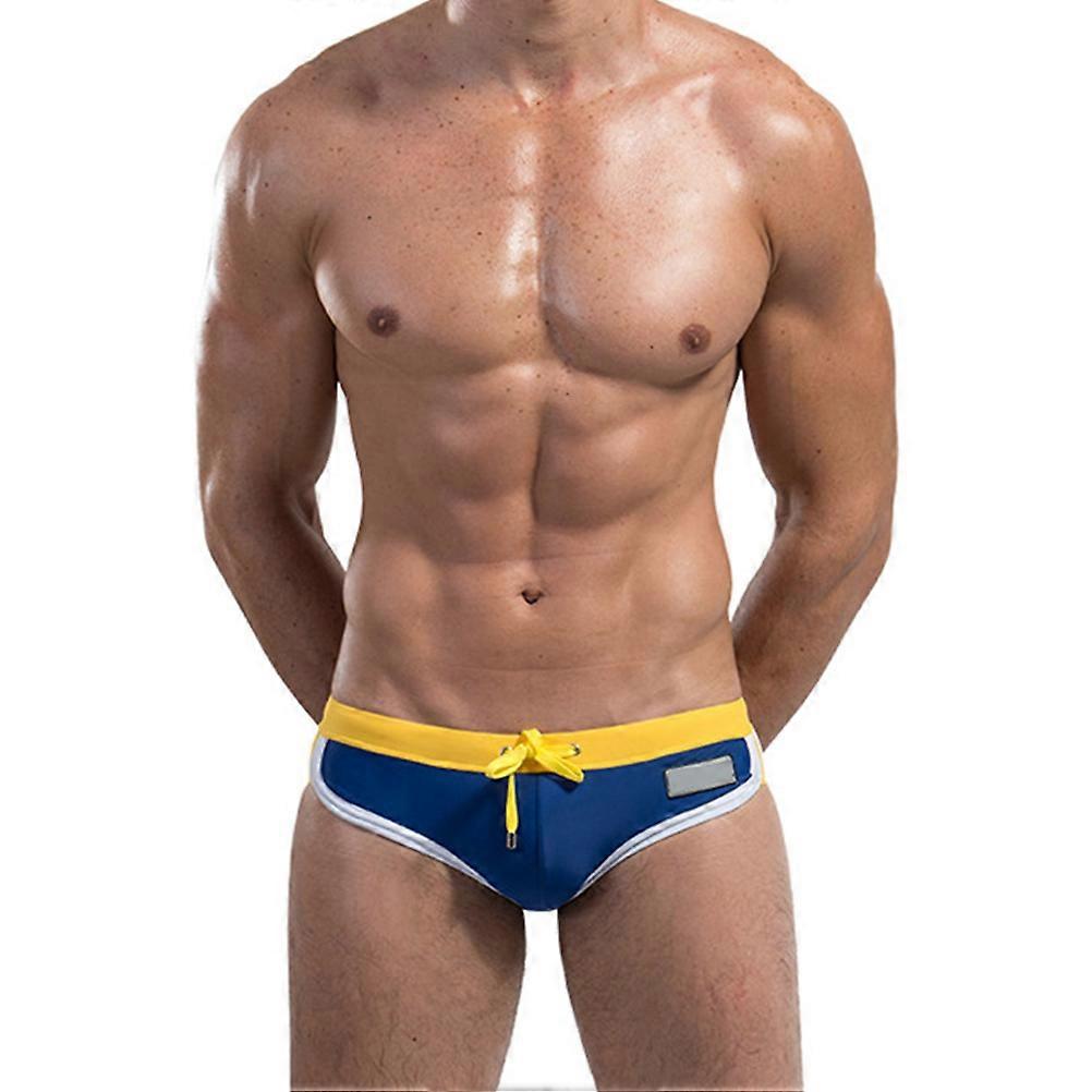 Men's Bikini Underwear Triangle Swimming Trunks for Men Blue