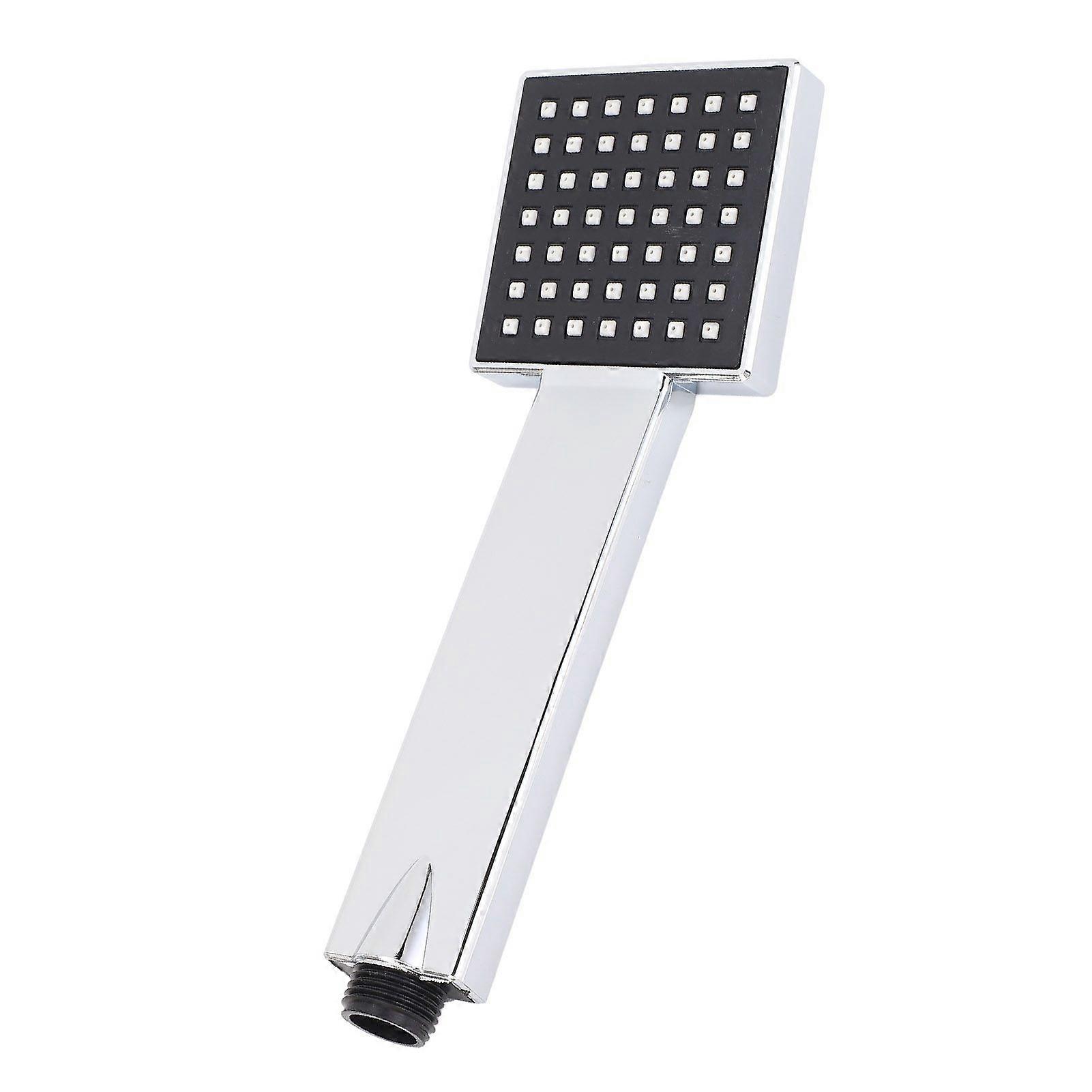 Square Handheld Shower Head Single High End Shower Head Top Spray Silver