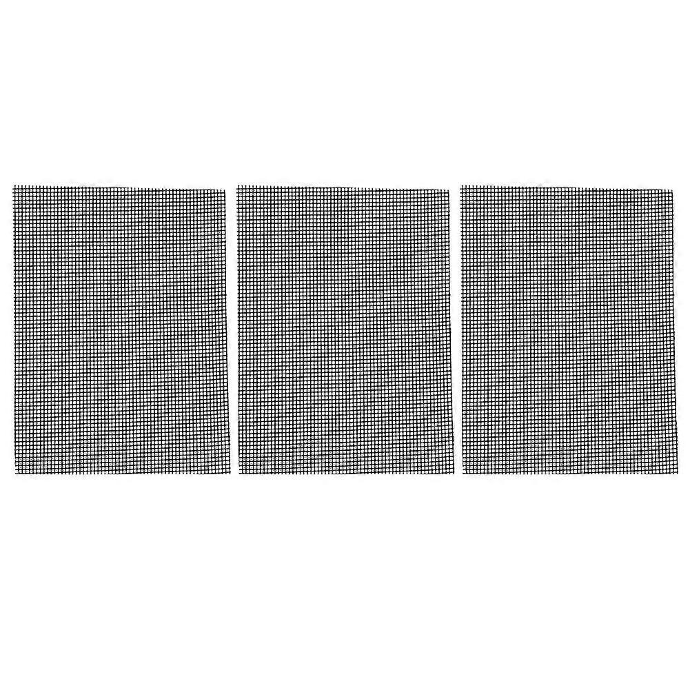 3Pcs BBQ Mesh Mat Non-Stick BBQ Grilling Liner Mesh Mat Sheet Barbecue Tools(30x40cm )