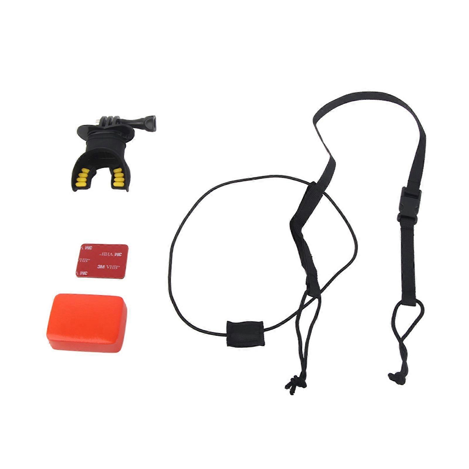 Mouth Bite Mount Surfing Diving Skating for XiaoYi Action Camera (Black)