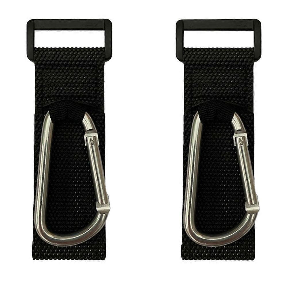 D Shape Stroller Organizer Hook for Storage Use 2Pcs Silver Hanging Clip