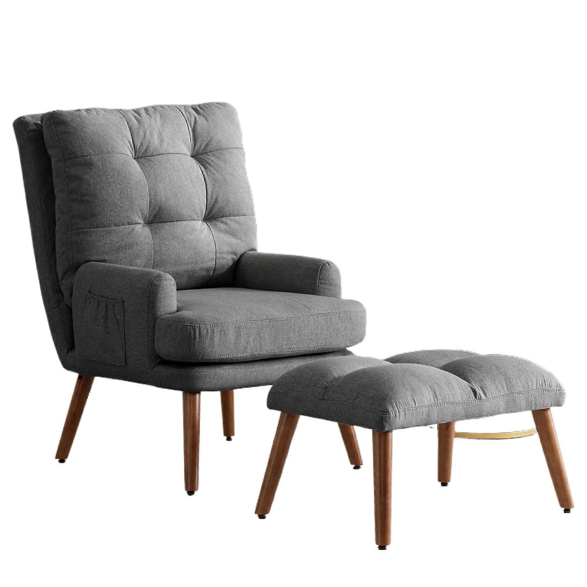 Adjustable Storage Table Recliner Footrest Tilting Armchair 5