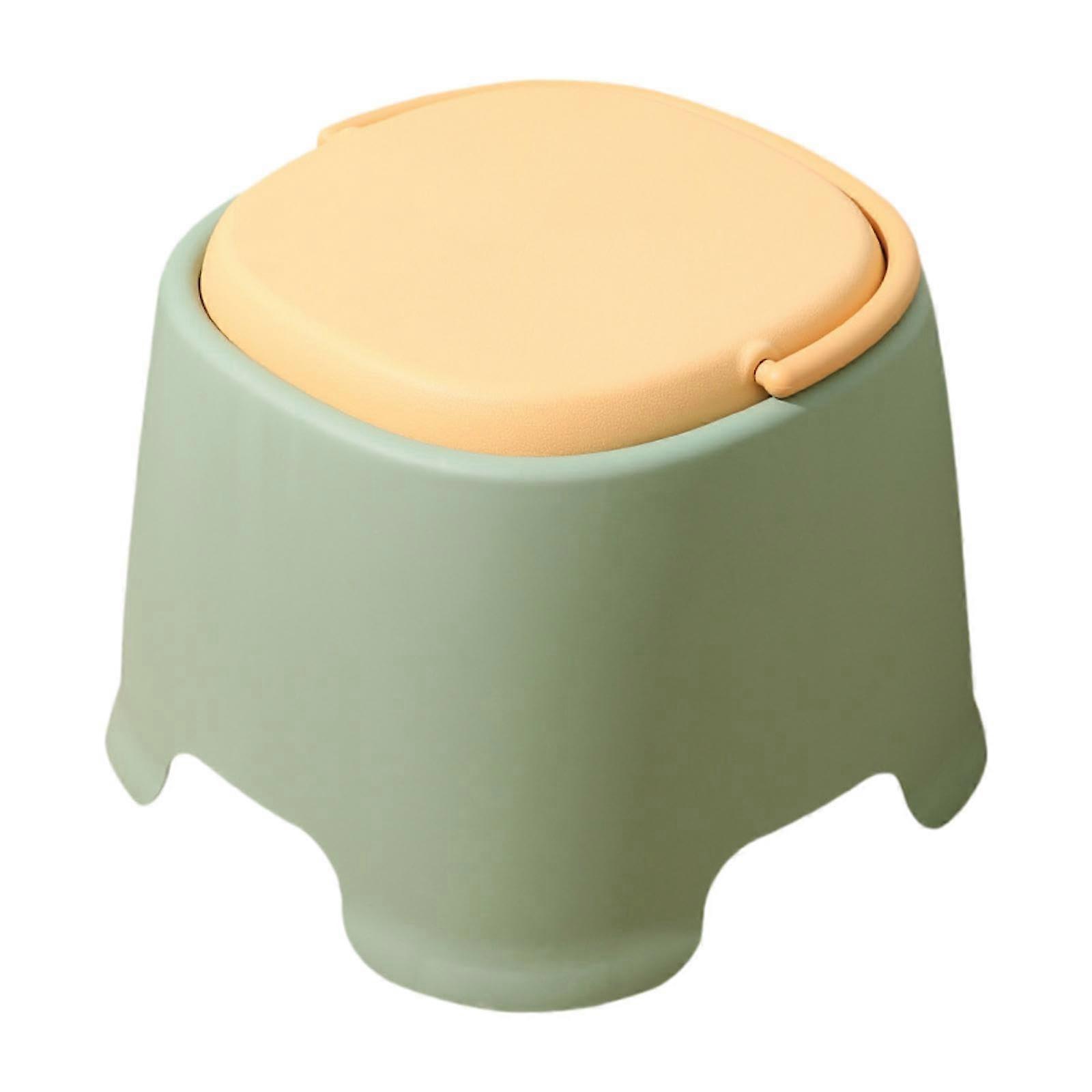 Small Stool Chair European Multipurpose With Handle Non Slip Step Stool Foot Rest For Bedroom Laundry Home Green