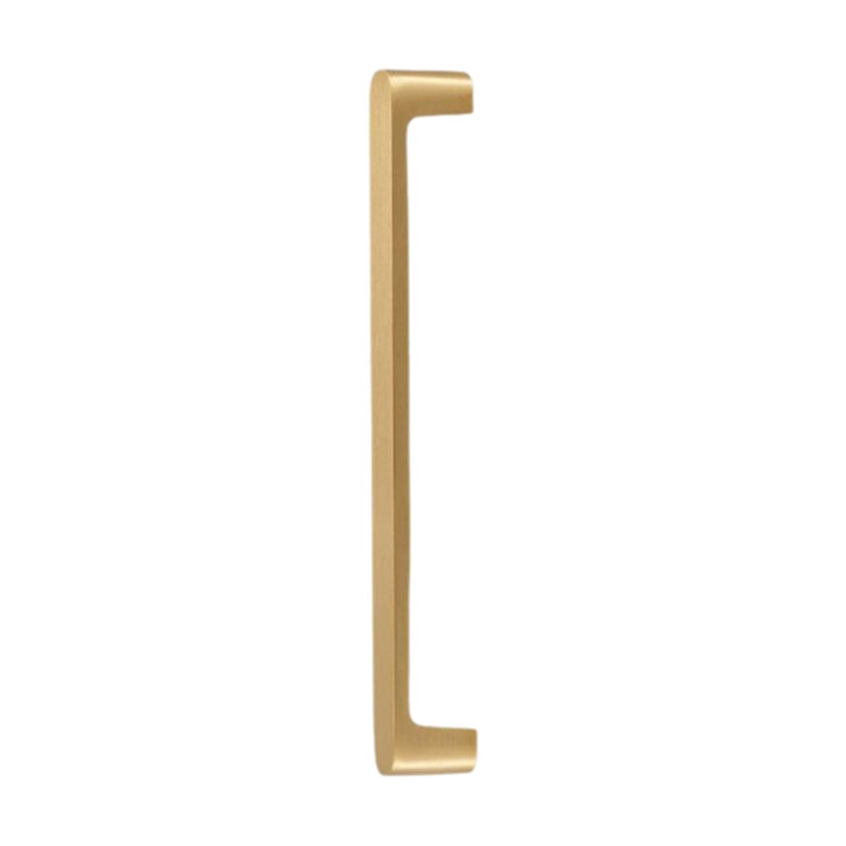 Solid Brass Simple Style Kitchen Handle Cabinet Drawer Wardrobe Gold Handle, Comfortable Feel, Hole