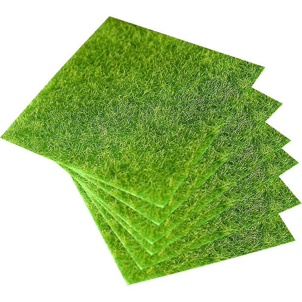 Compact Grass Pad Decorative Fake Grass for DIY Use 18Pcs Set