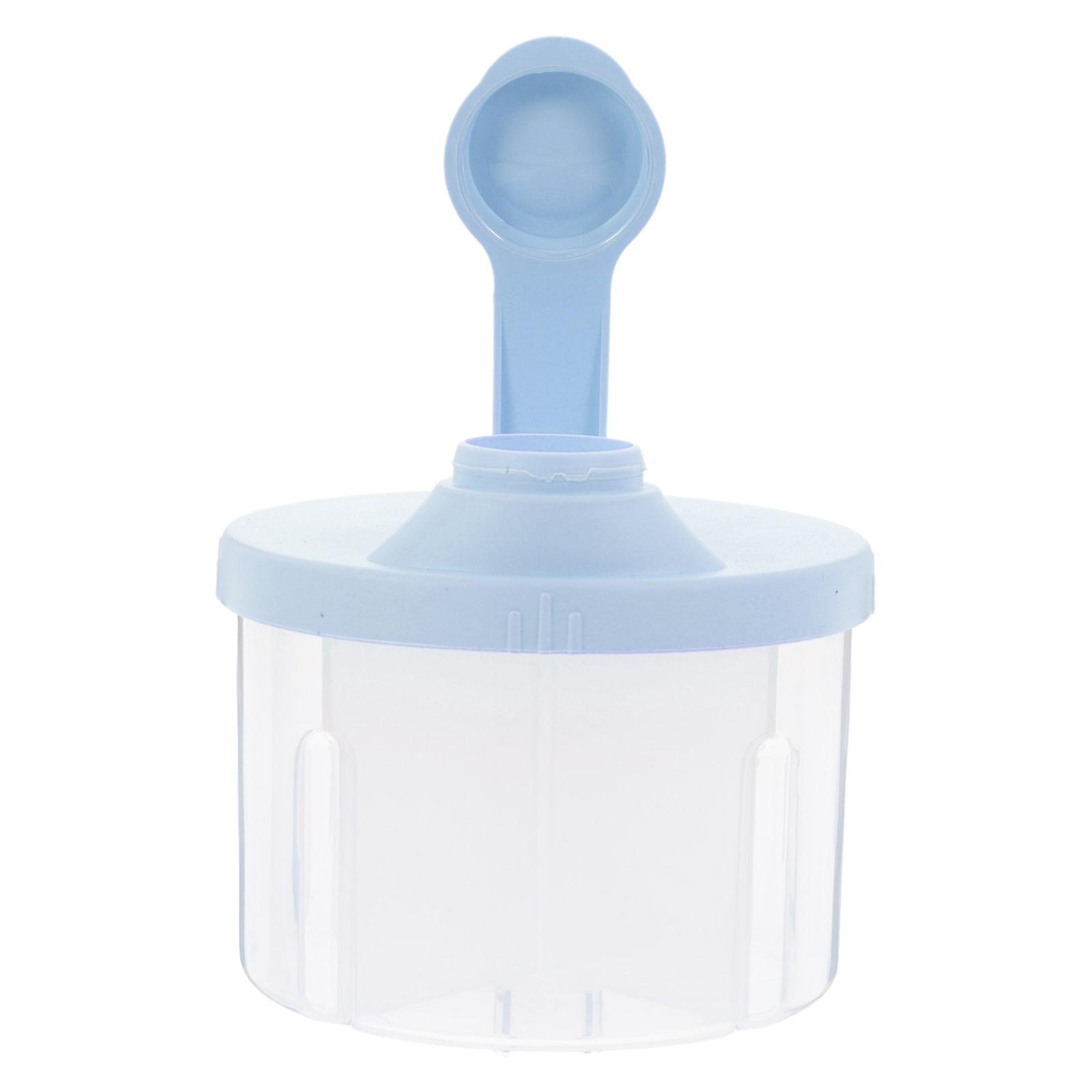 Milk Powder Storage Container 2Pcs Rotating Formula Dispenser Suitable For Infants Sky-Blue Color Freshness Preservation Functionality