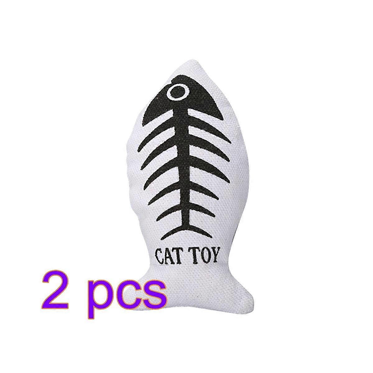 Cat Fish Toy Pet Teaser White Artificial Fish Kitten Toy Set