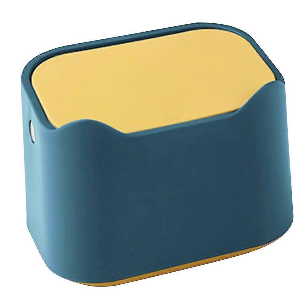 Desk Trash Can Plastic Trash Container for Storage 2Pcs Press Type Waste Bucket