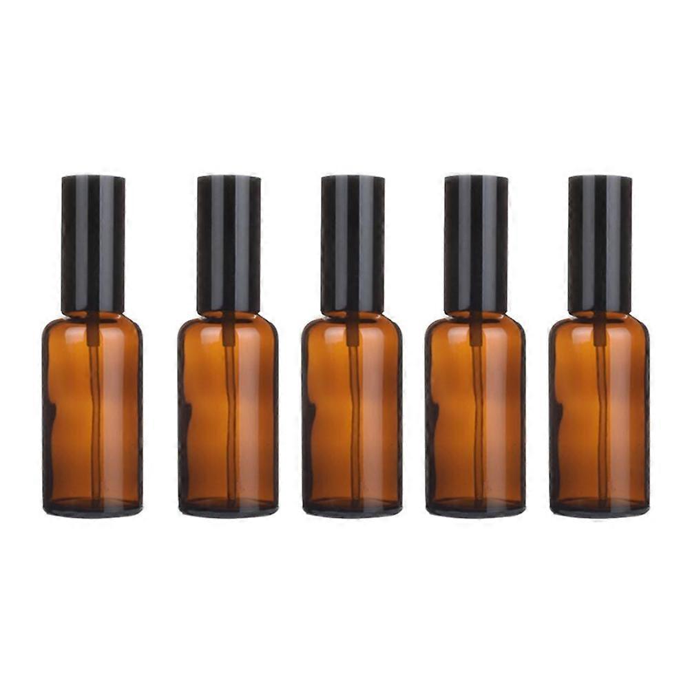 Liquid Subpackaging Bottle Glass Portable for Storage Use 15Pcs Brown Bottles